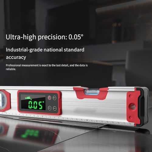 Miniatura 8 de Nivel Digital Electrónico, Regla De Nivel De Aleación De Aluminio De 200 Mm A 600 Mm Con Buscador Magnético De Pendiente Y Medidor De Ángulo Impermeable Para Uso De Nivelación Digital De Tres Pulgadas