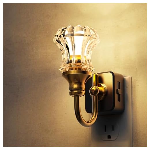 L LOHAS LED Night Lights Plug into Wall, 3000K Soft White LED, Floral Night Lights with Dusk to Dawn Sensor, 0-100lm Adjustable Brightness, for Hallway Bedroom Stairway