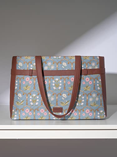 Image of ZOUK Urban Escape Bag | Stylish Vegan with Laptop Compartment, Trolley Sleeve & Anti-Theft Pocket |