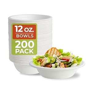 Disposable Paper Bowls – Eco-Friendly, Sturdy, and Convenient for Any Occasion (200, 12 Oz)