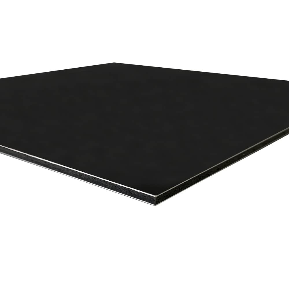 Plaque alu composite noir 70x70 cm de 3 mm pour panneau sandwich extérieur