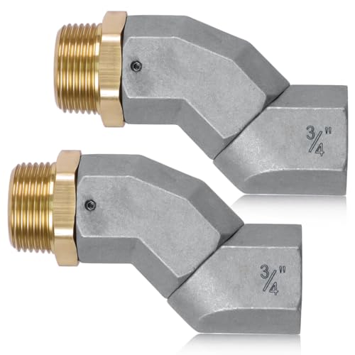 3/4 NPT Fuel Hose Swivel 360 Rotating Connector for Fuel Transfer Pump Fuel Hose Fitting Nozzle 3/4 Inch Multi Plane Fuel Injection Nozzles Swivel 2PCS