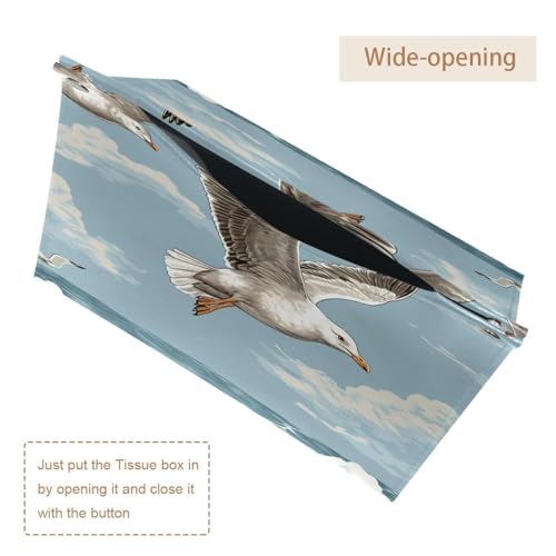 Boîte à mouchoirs rectangulaire Sea Mew lot de 2 pour table basse