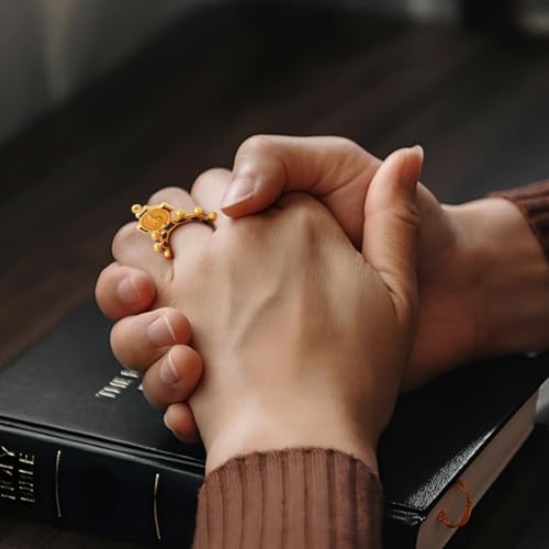 KOMI 24pc Finger Rosary Rings, Catholic Prayer Ring for Men Women, Baptism Confirmation Favors 5