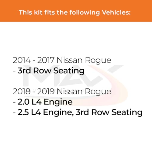 Image of Max Advanced Brakes Front Brake Kit Compatible With 2014 2015 2016 2017 2018 2019 Nissan Rogue w /3rd Row 2.0L 2.5L Replacement Geomet Coated OE Disc Brake Rotors and Ceramic Brake Pads