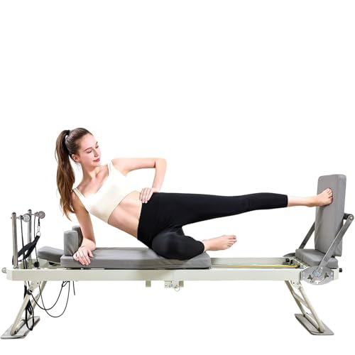 ZephyrGlow 7574 Faltbare Pilates-Maschine Beige