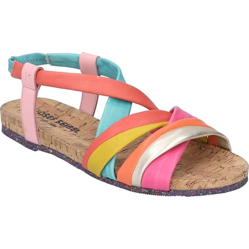 Image of Josef Seibel Henriette 03 | Multicolour | Women's Colourful Leather Pull-on Sandals 4.5 Multicolor