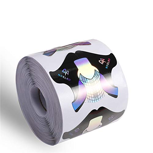 300 Pcs Chablons Papier pour Gel Nails Art, Layhou Autocollants Modèles pour Ongle Gel Construction, Auto-Adhésif Ongles Forme pour Ongle Gel ou Resin et Extension des Ongles Cover