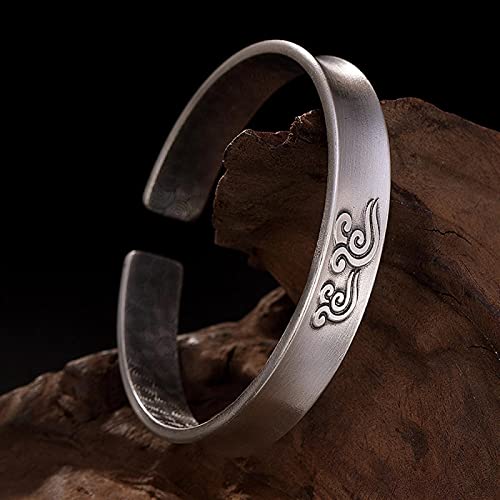 Bijoux en argent s999 pur au quotidien avec cette bague ouverte mixte