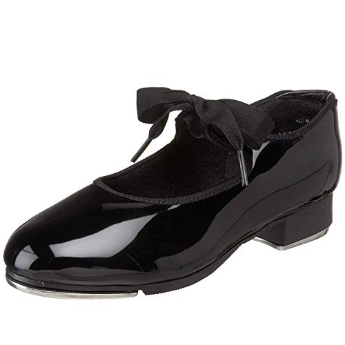 Chaussures de claquettes noires vernies pointure 7 W Capezio Jr. Tyette