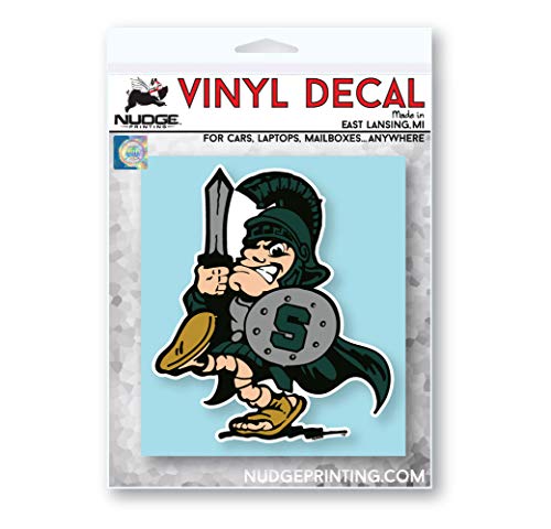 Image of Collegiate NCAA Car Decal Made from Premium Weatherproof Vinyl (Michigan State Sword Sparty)