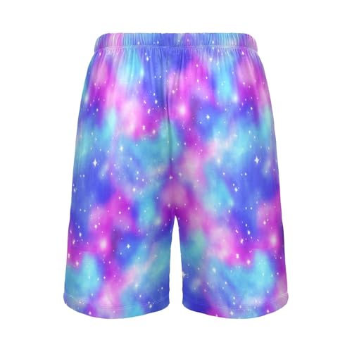 Star Pink Blue Pajama Shorts for Men Lounge Pants Bottom Lounge Short Mens Sleep Shorts with Pockets, S-XXL-XXL2