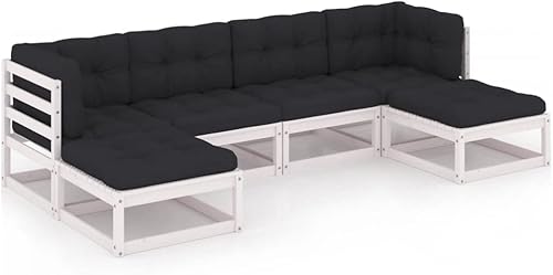 Miniatura 2 de Juego de 6 piezas para patio con cojines sofá de patio sofá cama al aire libre sofá al aire libre juegos de muebles de exterior sillas de patio al