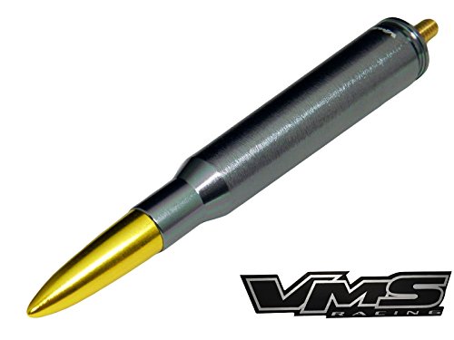 Vms Racing 50 Cal Caliber Gunmetal Gold Tip Bullet Antenna Heavy Gauge Billet Aluminum Short Compatible With Harley Davidson Road King Glide Electra Street Glide Touring Models With Tour Pak (Only) #TOP1