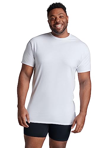 Fruit of the Loom Men's 3-Pack Breathable Crew T-Shirt, White Ice - Tall Sizes, 2X-Large2
