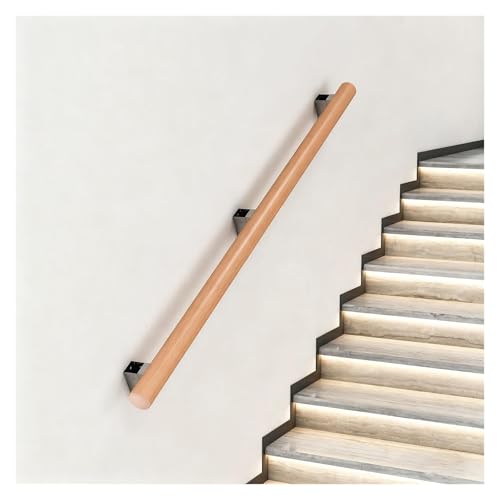 Rambarde d'escalier en hêtre massif pliable pour sécuriser votre terrasse