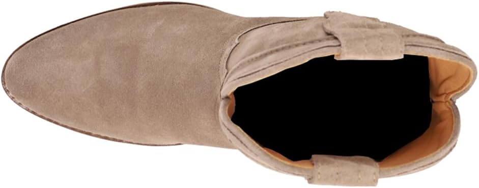 Dingo Womens Tumbleweed Roper Round Toe Pull On Casual Boots Ankle Low Heel 1-2" - Black - Image 4