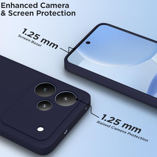 Image of Outlouders Back Cover for Realme P4 5G | Camera Protection | Durable Soft Matte Silicone Bumper Case (Blue)