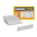 China-top Silver 14 Gauge 1'' Length Concrete Nails Concrete T-Nails for Concrete Nailers Smooth Shank 800 PCS/BOX