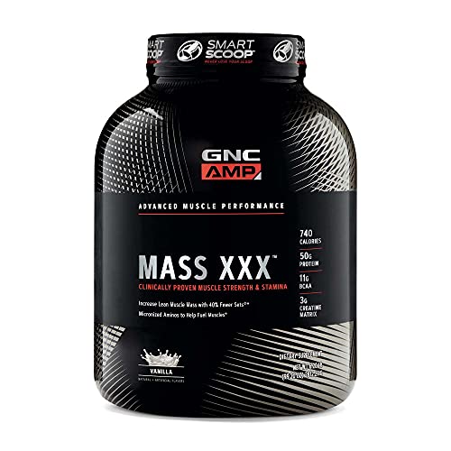 GNC AMP Mass XXX, Vanilla, 6.2 lbs., Supports Muscle Protein Synthesis GNC AMP Mass XXX, Vanilla, 6.2 lbs., Supports Muscle Protein Synthesis