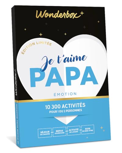 Wonderbox - Je t'aime Papa Émotion - Coffret Cadeau - Idée Cadeau Multi Activités