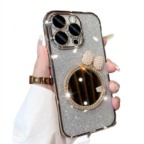 Miroir de maquillage et sangle objectif sur coque iPhone 14 Plus anti-chute