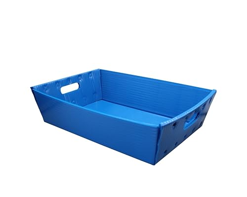 Miniatura 2 de Flipside Products - Bandejas de plástico corrugado azul para cartasalmacenamiento (18 x 12 x 4.5 pulgadas cada una) - Paquete de 2