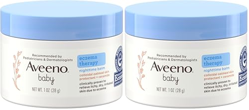 Image of Aveeno Baby Eczema Therapy Nighttime Balm with Colloidal Oatmeal, Travel Size, 1 oz (Pack of 2)