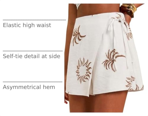 Image of SweatyRocks Women's Boho Mini Skirts Floral Shorts Tie Side Wrap Skorts