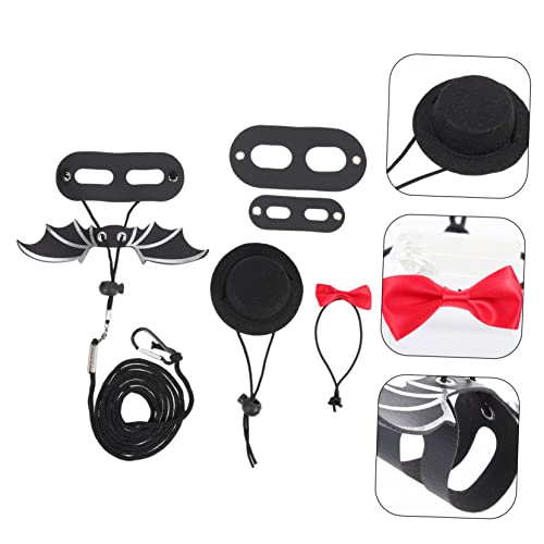 Milisten 2 Conjuntos De Chapéu De Lagarto Gravata Borboleta Kit De Chapéu Cosplay Roupas Coleira De