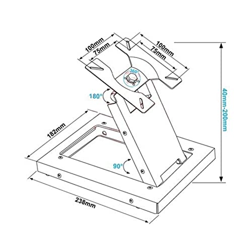 Écran tactile de 14 24 pouces support bureau mural double moniteur réglable