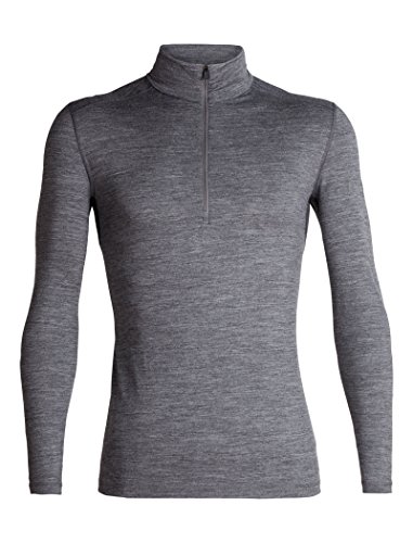 Icebreaker Merino Men's 200 Oasis Long Sleeve Half Zip, Gritstone Heather, Small