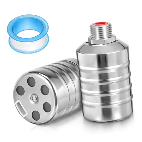 FUNOMOCYA 2pcs Stainless Steel Float Valve Water Float Valve Float Valve for Fountain Water Tank Controller Valve Water Trough Float Valve Water Level Control Valve Floating Valve Silver