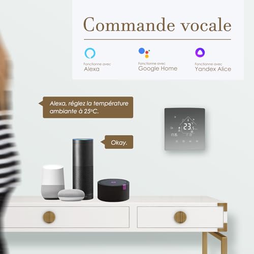 Thermostat Intelligent Beok Tuya pour chauffage par sol Thermostat Intelligent Beok Tuya pour chauffage par sol