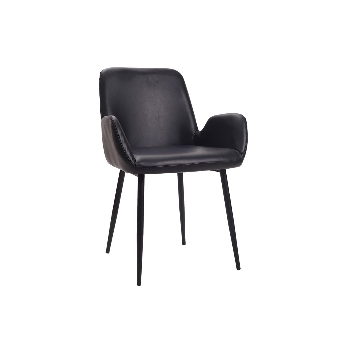 Miliboo Sillones Vintage Negros con Patas Metal Negro (Lote de 2) TIKA