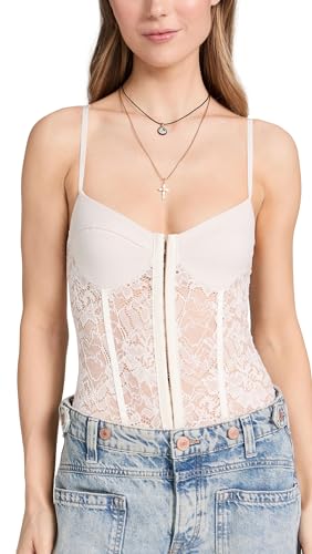 Dentelle ecru Free People XS le body parfait sous un blazer en soirée