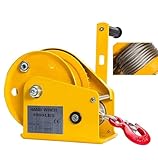 Strapazierfähige tragbare Handkurbelwinde - Vielseitiger Kabelabzieher für LKW, Anhänger & Forstwirtschaft - Langlebiges Outdoor-Hebewerkzeug für schwere Aufgaben