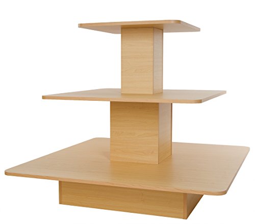Econoco WD3SQMP 3-Tier Melamine Square Table