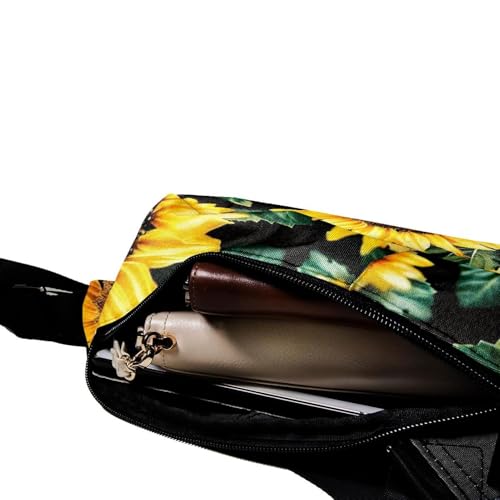 Mochila de viaje para senderismo unisex con estampado de girasol 5