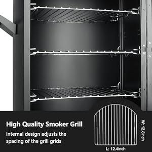 Vertical Propane Smoker with Temperature Control, BBQ Smoker Grill with Cover Outdoor Heavy Duty Three Removable Smoking Shelves, Black Vertical Propane Smoker with Temperature Control BBQ Smoker Grill with Cover Outdoor Heavy Duty Three Removable Smoking Shelves Black