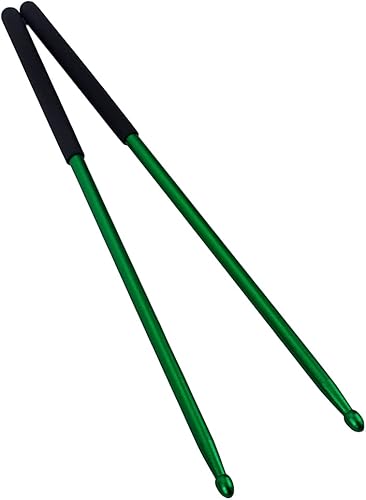 Miniatura 3 de Ogdni 1 par de baquetas de aleación de aluminio 5A, duraderas y antideslizantes, para batería de jazz, batería electrónica, instrumento musical,