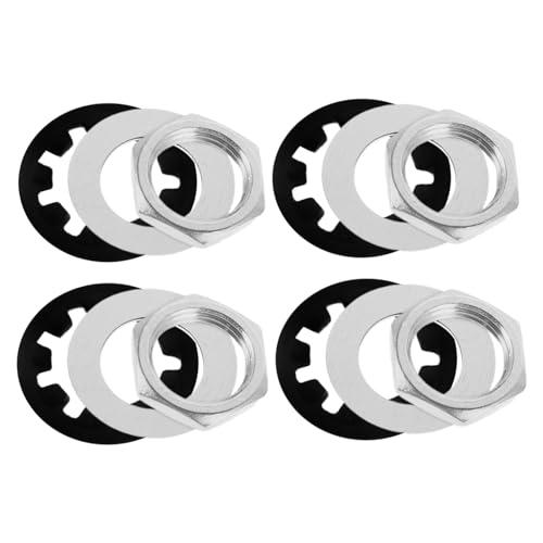 LckCryspho エレキギター用ポットメーターナットワッシャーキット ? ブラス製交換パーツ 4セット 多用途ギターアクセサリー for 汎用エレキギター