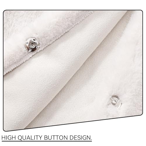 Girls Winter Dress Coat Windbreaker Clothes Fur Outwear Kids White Fleece Jacket4