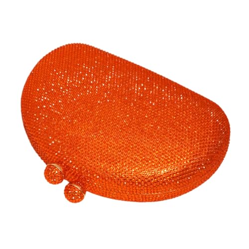Image of UMREN Women Sparkly Rhinestone Evening Bag Crystal Clutch Purses Glitter Shell Shaped Handbag Wedding Prom Shoulder Bag