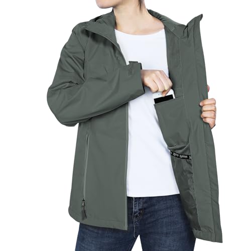 Image of 33,000ft Packable Rain Jacket for Women Waterproof Raincoats with Hood