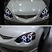 Ronnin - Fits 2002-2004 Acura RSX Upgraded LED Dual Rims Projector Headlights Assembly Pair | Black Smoke