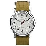 Timex Weekender 38mm Unisex Analog Watch | INDIGLO Backlight | Adjustable Durable Nylon Fabric Slip Through Strap | 24 Hour Time