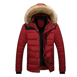 TDEOK Gewatteerde herenjas met capuchon winterjas 5XL warme outdoorjas vrijetijdsjas met ritssluiting lange mouwen jassen bontkraag hoed warme jas modieuze mantel winterjas sportjas