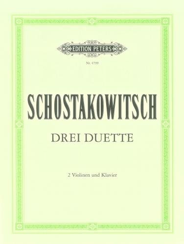 Shostakovich, Dmitri - Three Duets - Two Violins and Piano - arrranged by K Fortunatow - Peters Edition [Sheet music] [Sheet music] [Sheet music] [Sheet music] [Sheet music] [Sheet music] [Sheet music] [Sheet music] [Sheet music] [Sheet music] [Sheet music] [Sheet music]      Sheet music