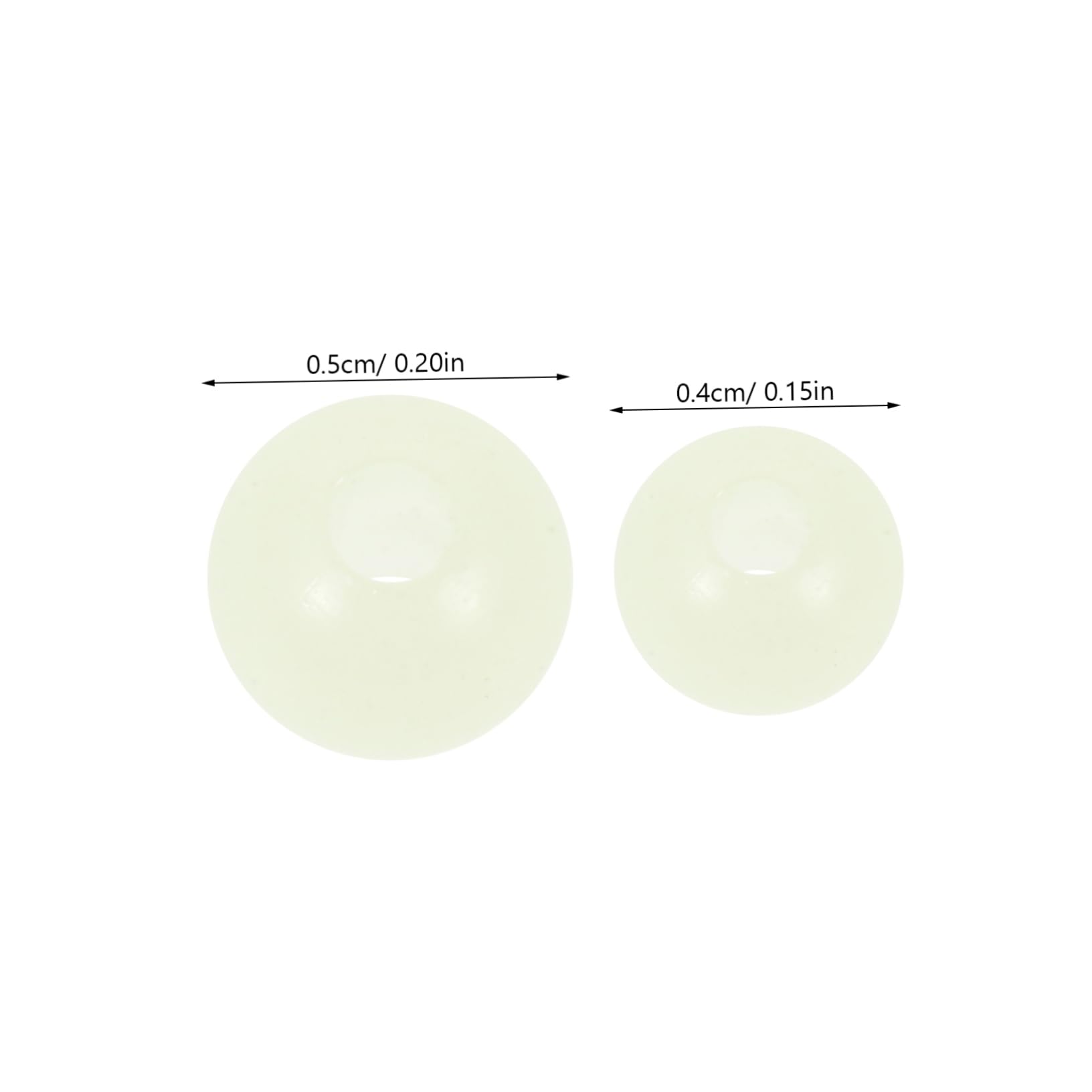 BRIGHTFUFU Reusable Night Fishing Beads 200pcs Luminous Blocking Beads Fishing Tackle for